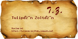 Tulipán Zoltán névjegykártya