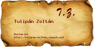 Tulipán Zoltán névjegykártya